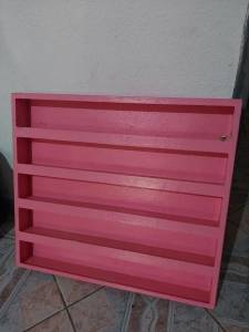 Estante Porta Esmalter Rosa