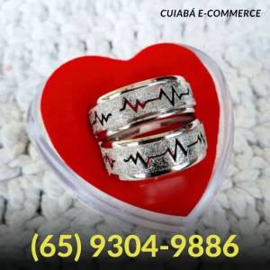 Par De Alianas Clssicas Em Ao Inox - Cuiab