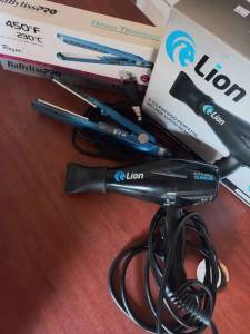 Secador Lion + Prancha Babyliss Pro Nano Titanium