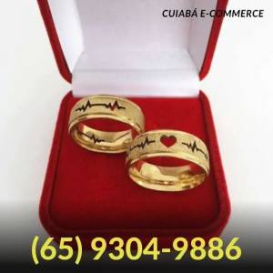 Aliana Banhada Ouro 18k Brilho - Cuiab