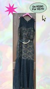 Vestido Longo De Renda