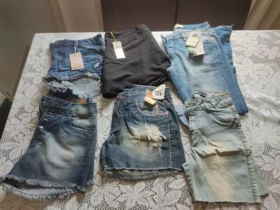 Lote Shorts E Cala Jeans 40