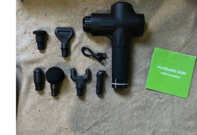 Pistola Massageadora Profissional Com 6 Ponteiras + Maleta Profissional Completa