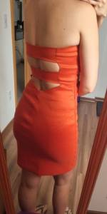 Vestido Tubinho Cor Laranja Tamanho P