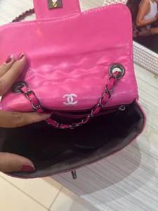 Bolsa Couro Rosa