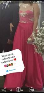 Vestido Festa Madrinha Rosa Pink