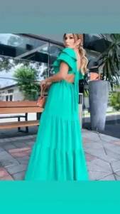 Vestido Longo Tecido Duna (promo��o)