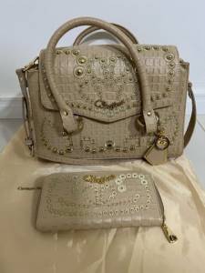 Bolsa Em Couro + Carteira - Carmen Steffens