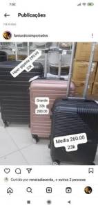 Malas De Bordo 169.90 M�dia 260.00 Grande 280.00