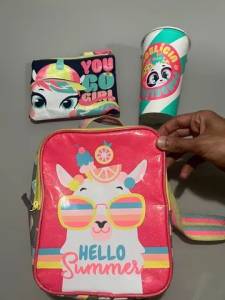 Lancheira, Necessaire E Copo Marca Puket