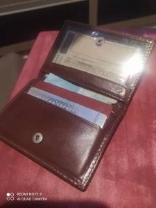Mini Carteira Da Portiflio, Couro Legtimo
