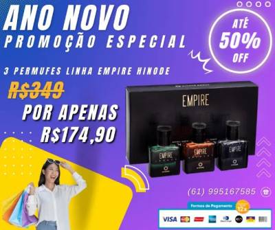 Promoo De Ano Novo 3 Perfumes Da Linha Empire Hinode
