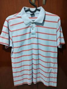 Camisa Polo Azul / Vermelho - Tamanho M ( Usada )