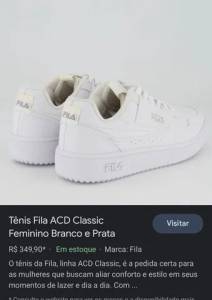 Tnis Fila Acd Classic Feminino 37 Original
