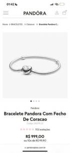 Vendo Pulseira Pandora