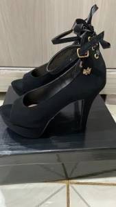 Sapato Salto Fino Preto Tm 36 / $150