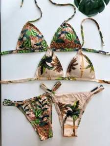 Biquni Estampado Fita Dupla Na Lateral