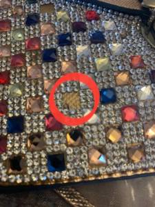 Bolsinha Feminina Com Pedras Nova Com Detalhe