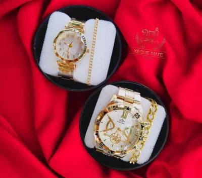 Kit Casal ? Relgio Feminino E Masculino Com Pulseira
