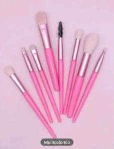 Kit Com 8 Pinceis De Maquiagem Profissional