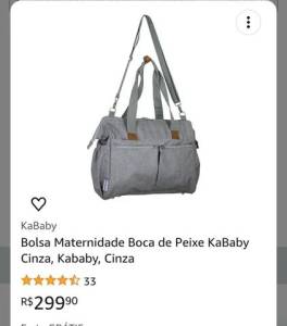 Bolsa Maternidade Usada Apenas Uma Vez.