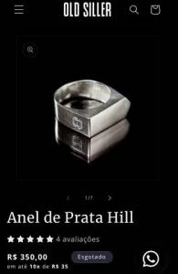 Anel De Prata Old Siller