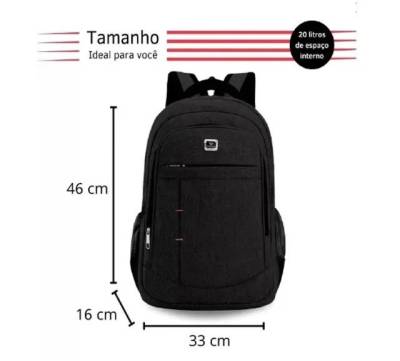 Mochila Masculina Semi Impermeavel Material Premium