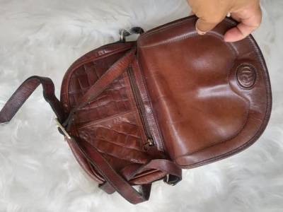 Bolsa Couro Vintage