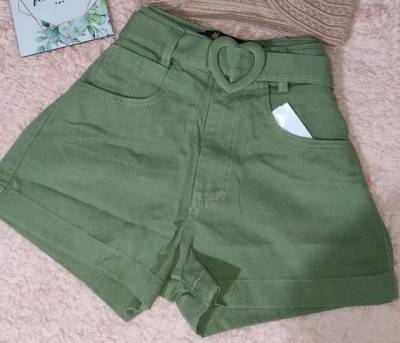 Short Jeans Verde Militar