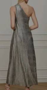 Vestido Animale Cor Prata Usado 1 Vez!