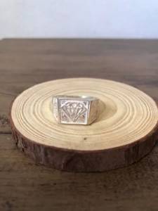 Anel Dedeira Diamante Prata 925