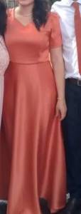 Vestido Longo Festa Cor Terracota Usado Apenas 1 Vez