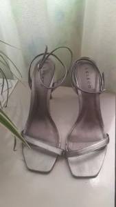 Sandlia Feminina Prata Leleco