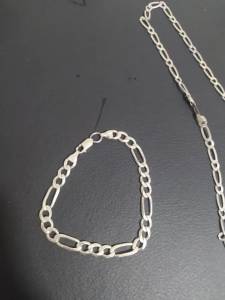 Corrente E Pulseira De Prata 925