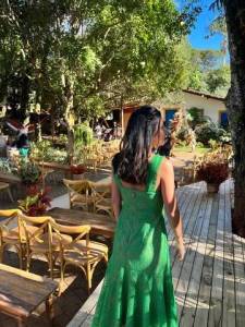 Vestido De Festa Midi Verde
