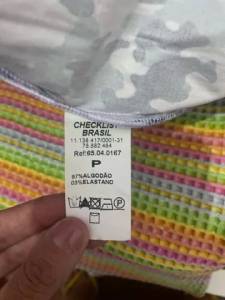 Vestida Estampado Da Checklist - Tamanho P