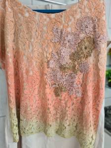 Vestido Coquetel Seda Bege E Renda