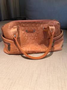Bolsa De Couro Laranja Marca Prune