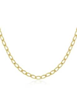 Corrrente Cordo Grumet Banhado A Ouro 18k