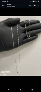Corrente + Pulseira Cartier Prata 925  *
