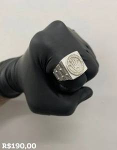Anel Rolex De Prata 925