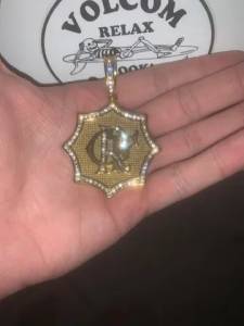 Pingente Flamengo Banhado A Ouro 18k