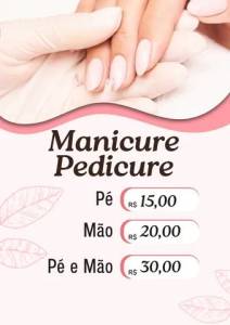 Manicure E Pedicure R$30