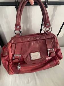 Bolsa Couro Vermelha