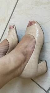 Sapato/sandlia Nude Peep Toe