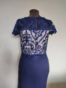 Vestido Azul Bordado