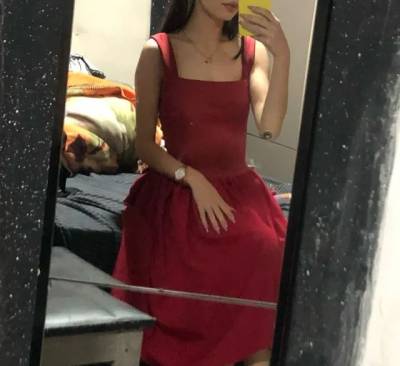 Vestido Vermelho Rodado