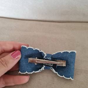Presilha De Cabelo Lao Azul Jeans Novo