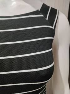 Vestido Listrado Preto E Branco