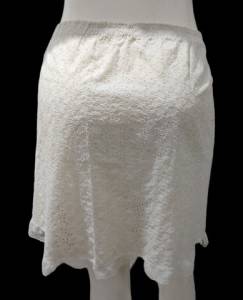 Saia Bege Envelope Em Broderie/laise